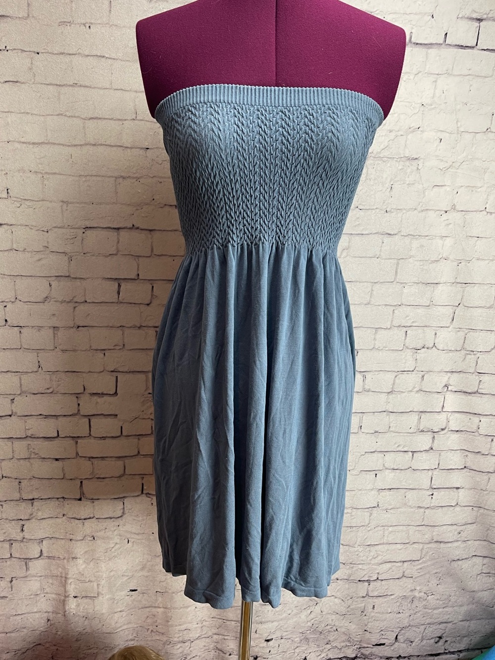 M Rena one size dress Tube top strapless dress blue